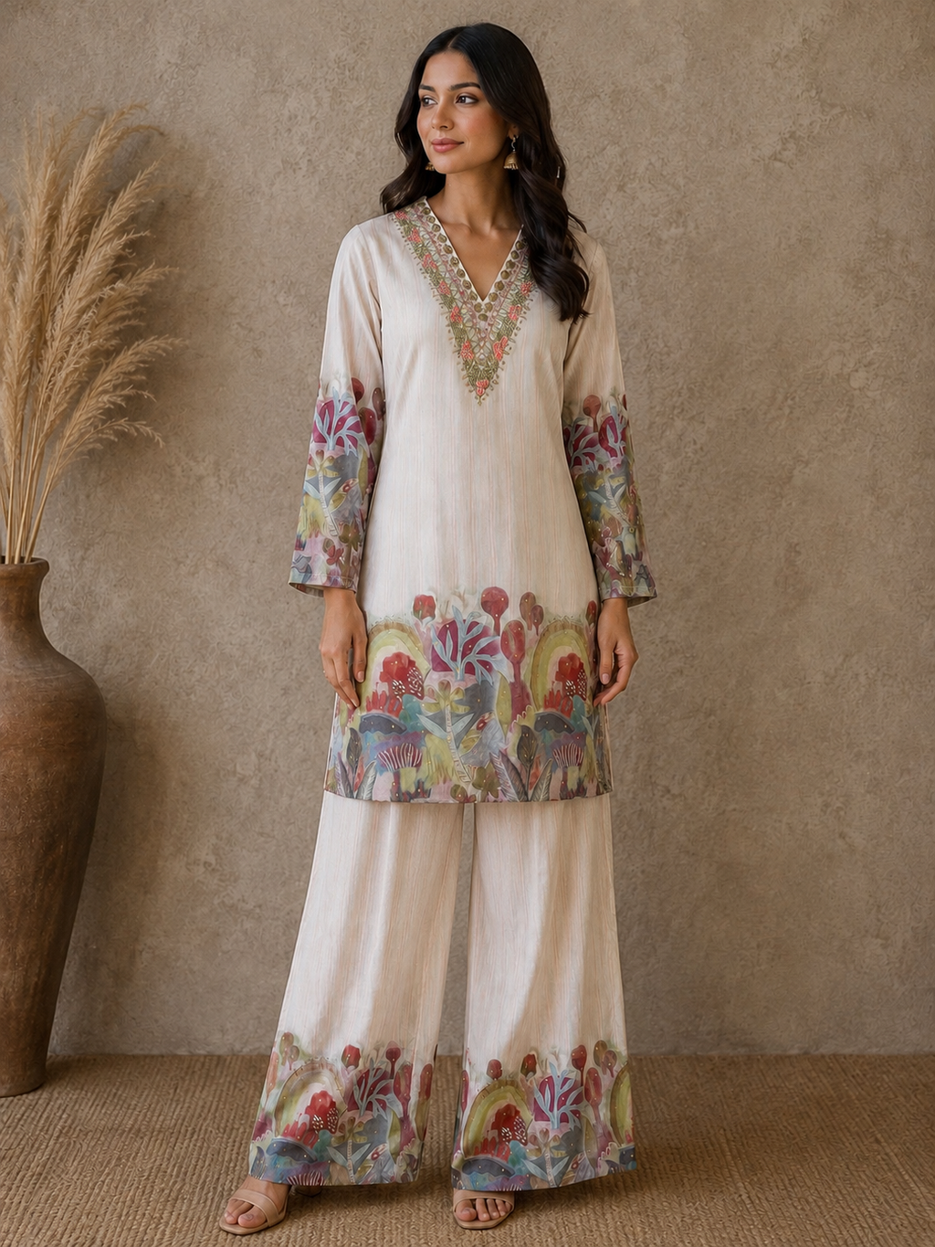 Ivory Garden Cotton Co-ord Set