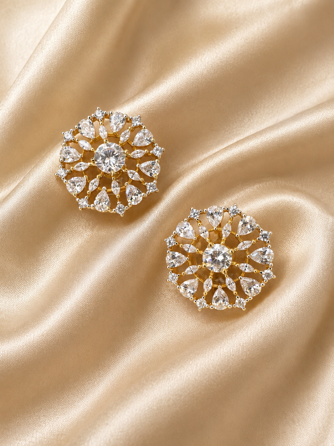 Elegant Floral Stud Earrings
