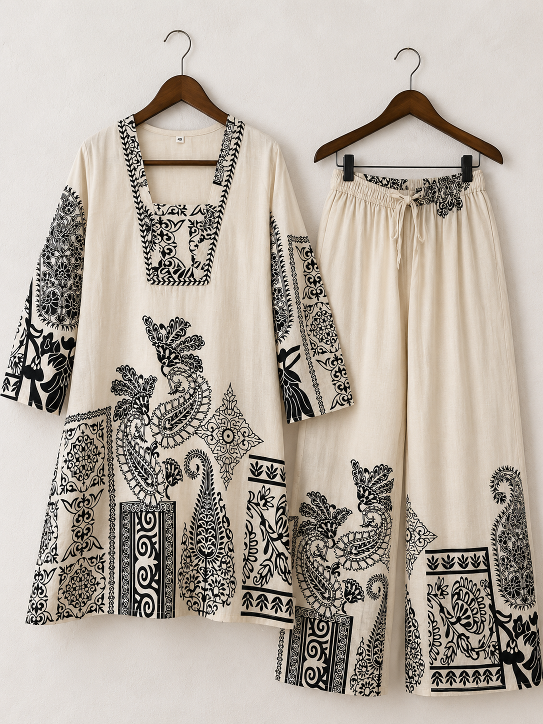 Ivory Printed Co-ord Set