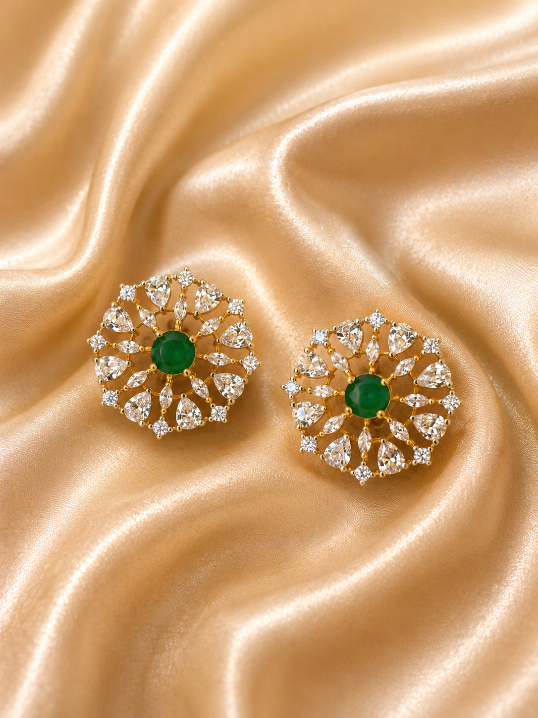 Elegant Floral Stud Earrings