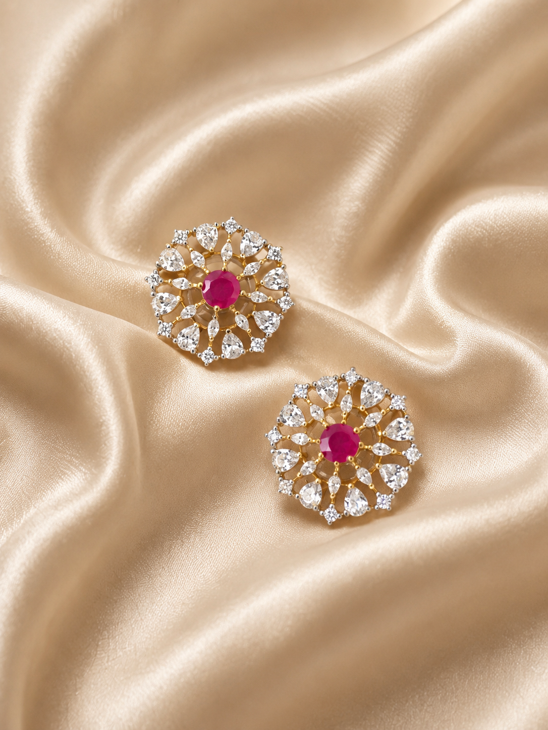 Elegant Floral Stud Earrings