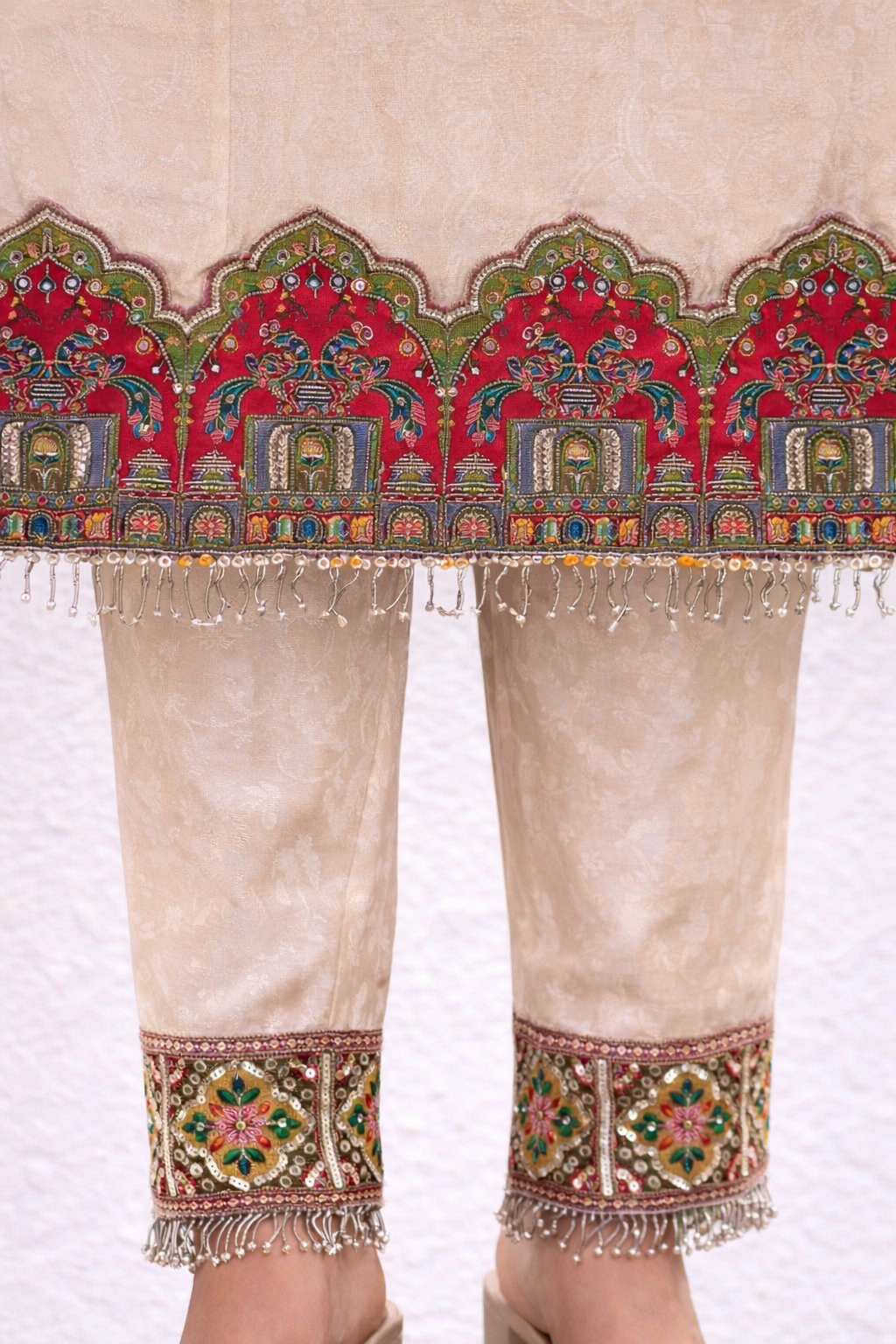 Mehrab Self Print Kurta Set