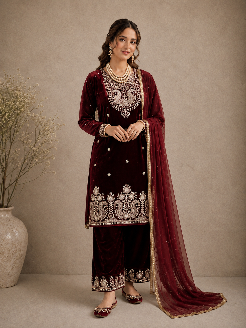 Noor-e-Velvet 3 Piece Set