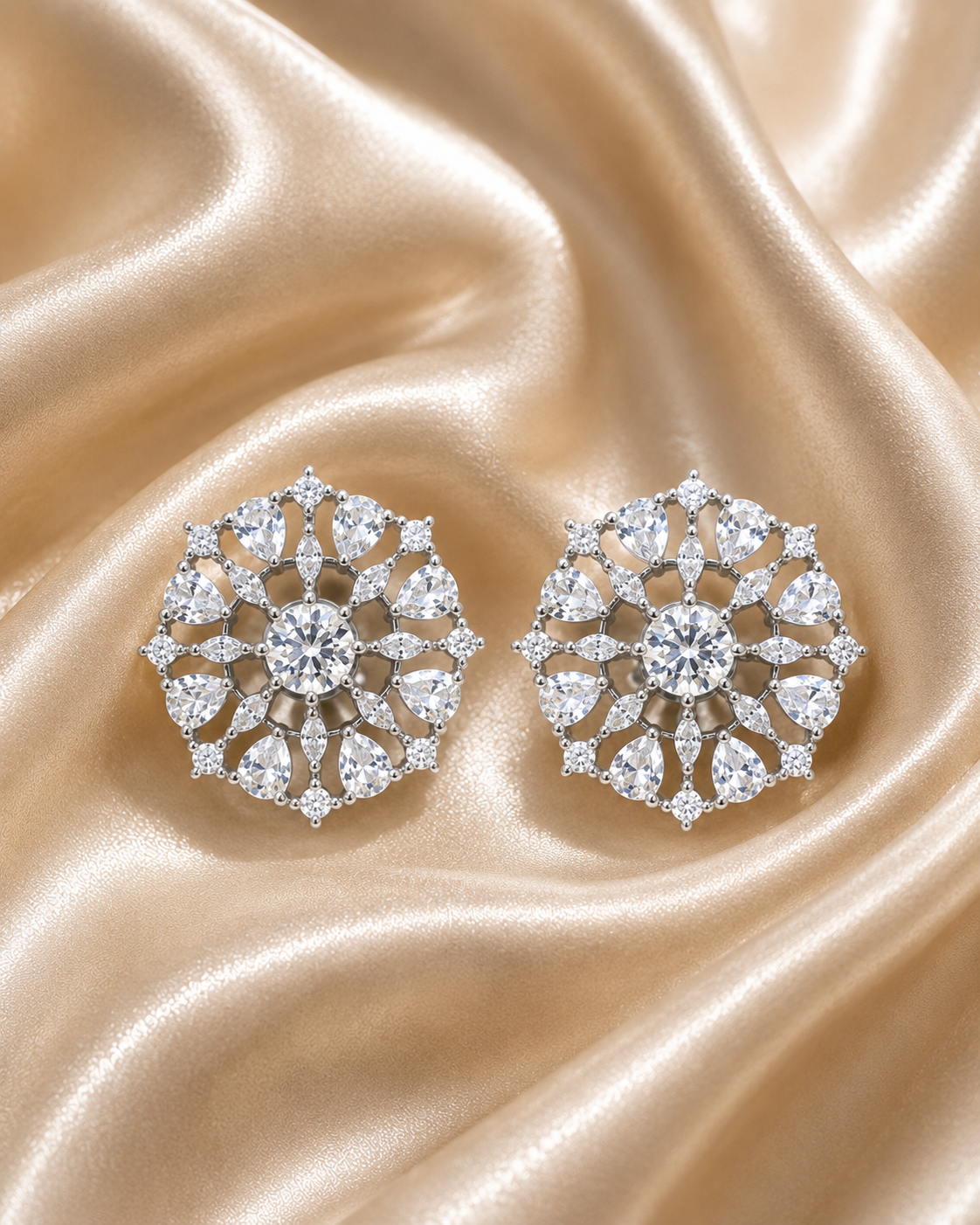 Elegant Floral Stud Earrings