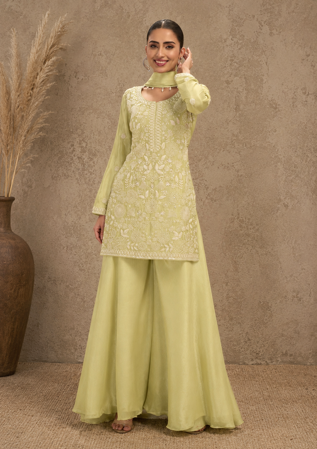 Aafreen Pista Sharara Set