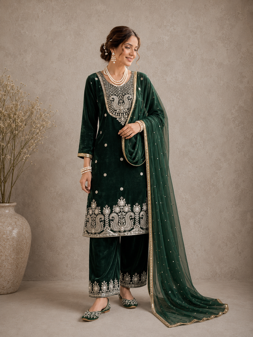 Noor-e-Velvet 3 Piece Set
