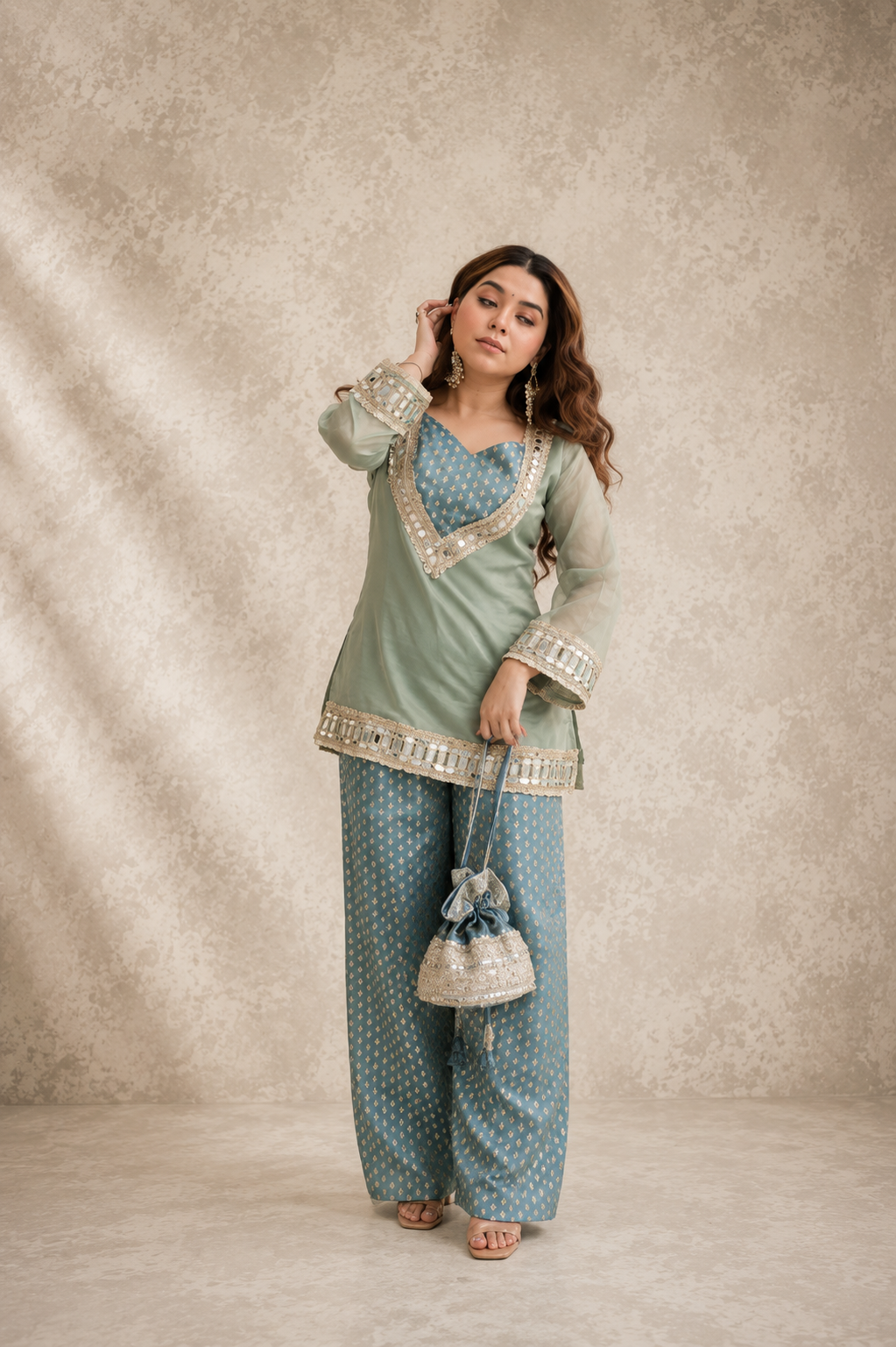 Salsa Mirror Work Co-ord Set