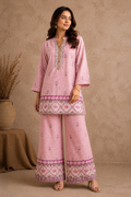 Pink Printed Cotton Co-ord Set