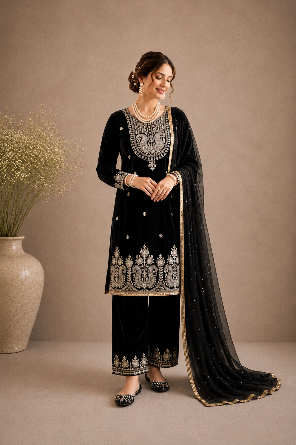 Noor-e-Velvet 3 Piece Set